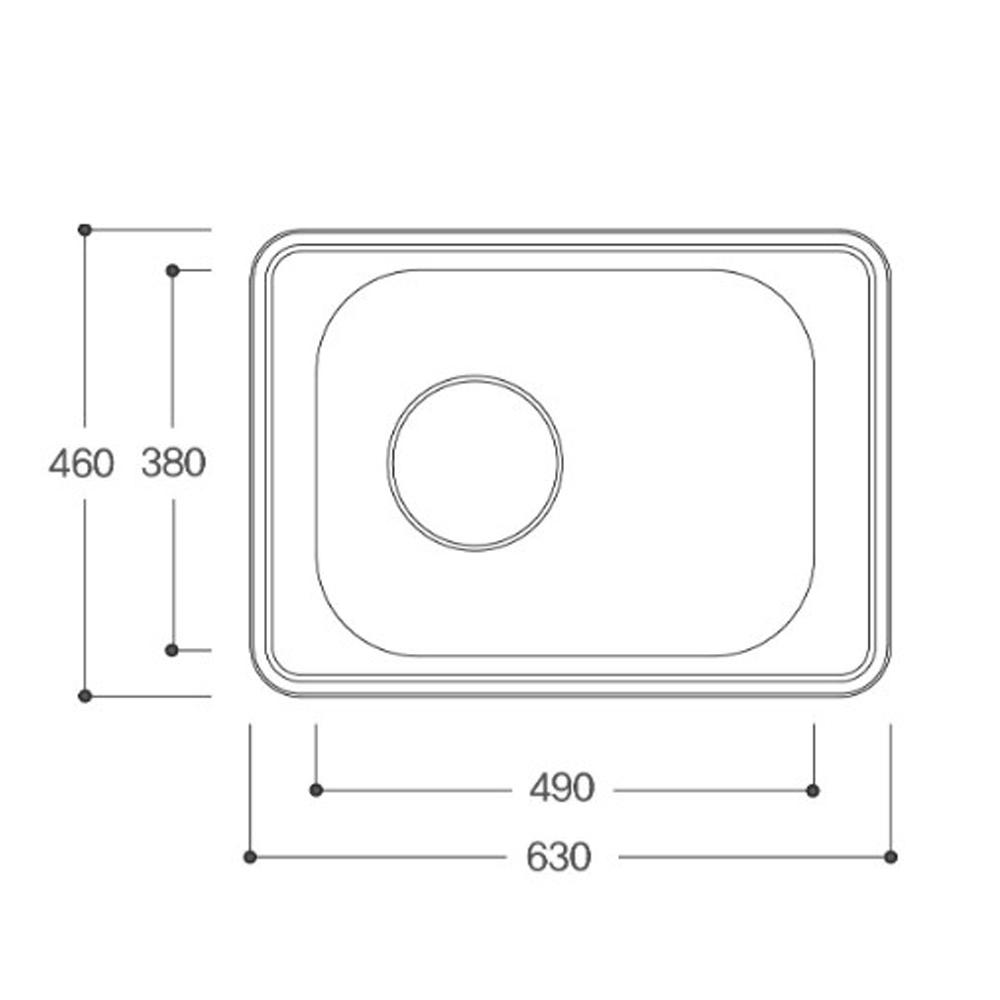 STAINLESS STEEL SINK BOWL