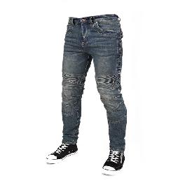BBJ JEDI R Rider Black Jean Unique Design Skinny Denim Hip / Knee Pad Fashion