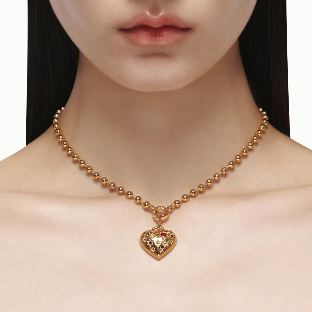 Big Multi Heart Necklace