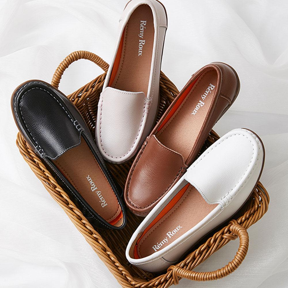 Cushioned Basic Daily Women Comfort Loafers / White, 240